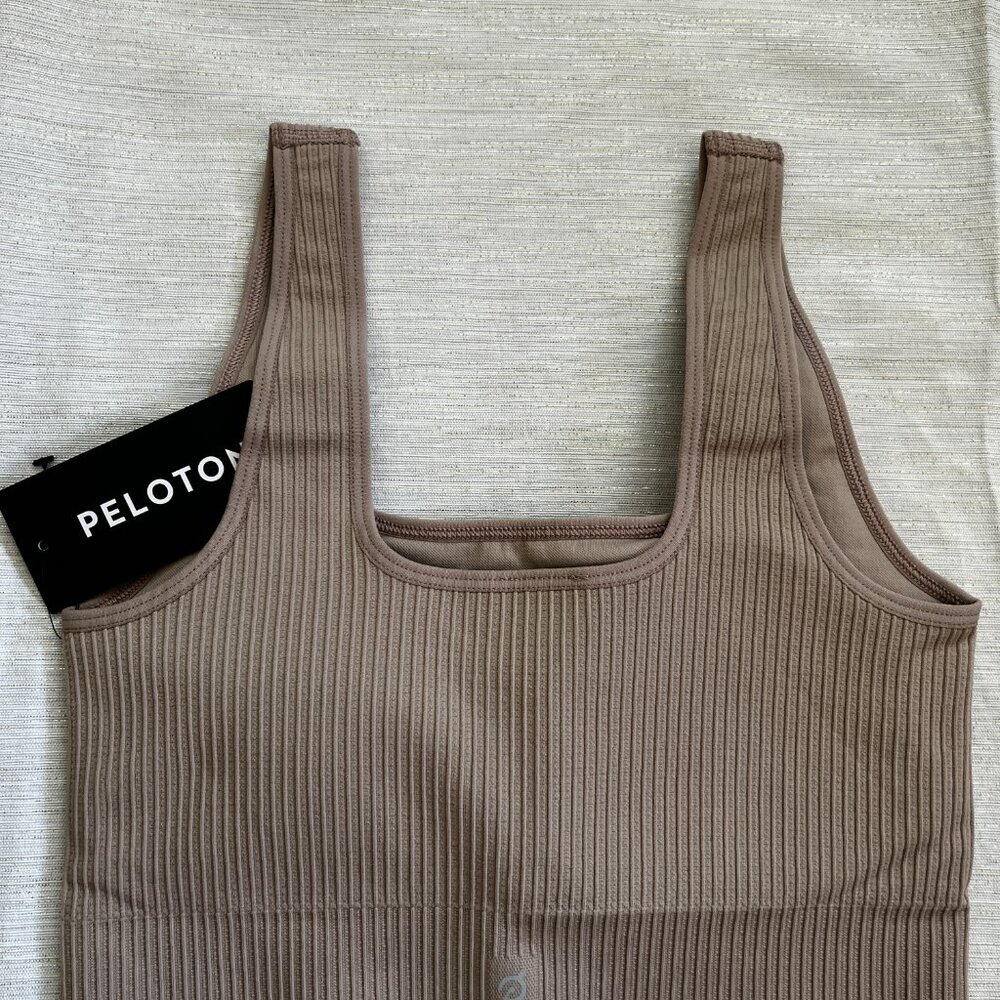 NWT, Peloton, Apparel, Seamless Square Neck Bra, Sand, XS/S - Picture 6 of 6